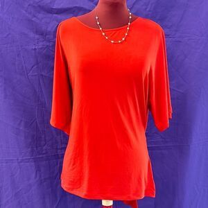 Long Tall Sally pumpkin tie front top